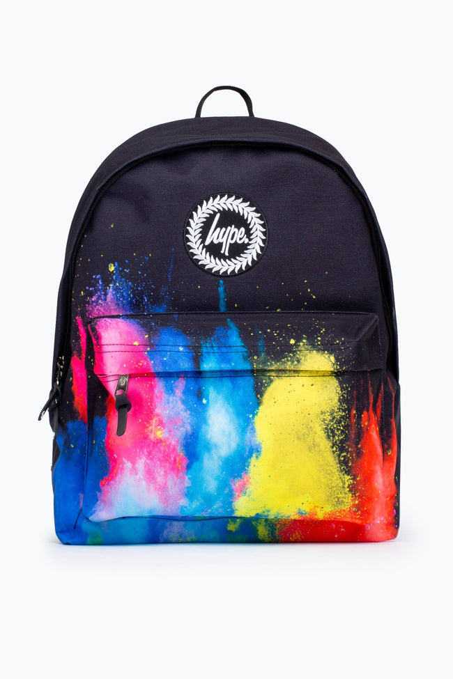 HYPE UNISEX BLACK MULTI EXPLOSION CREST BACKPACK