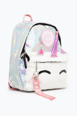 HYPE UNISEX HOLOGRAPHIC UNICORN POCKET CREST MINI BACKPACK