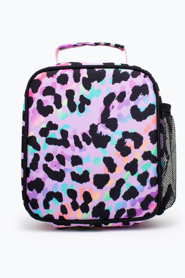 HYPE UNISEX PURPLE RAINBOW LEOPARD CREST LUNCHBOX