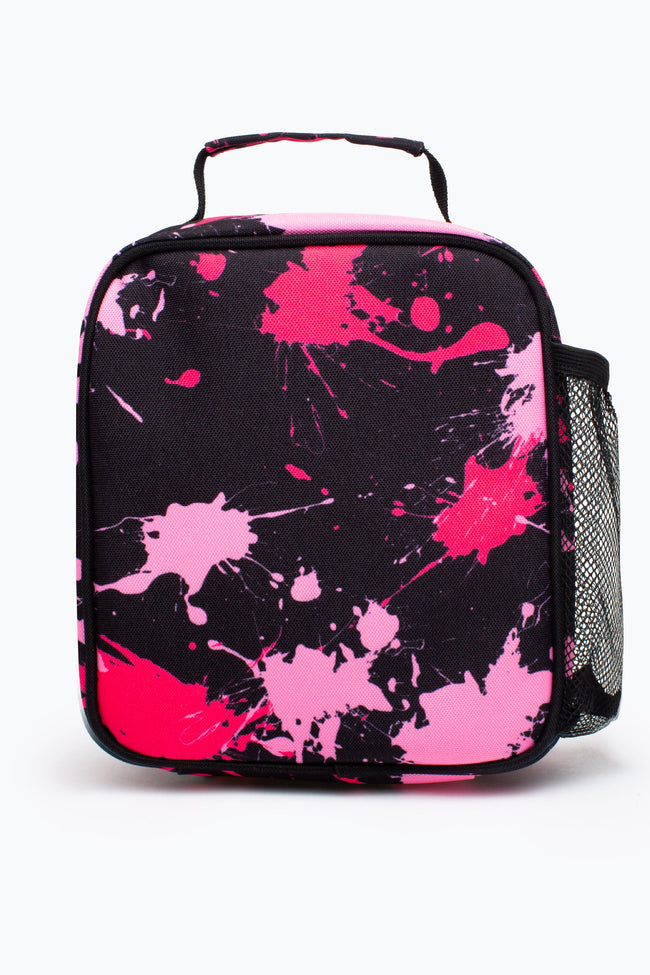 HYPE UNISEX BLACK PINK SPLAT CREST LUNCHBOX