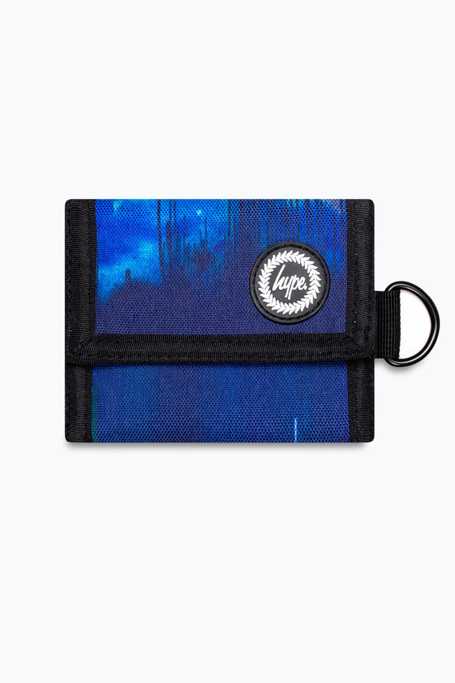 HYPE UNISEX NAVY WATERCOLOUR DRIPS WALLET