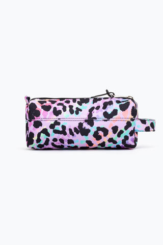 HYPE UNISEX PURPLE RAINBOW LEOPARD CREST PENCIL CASE