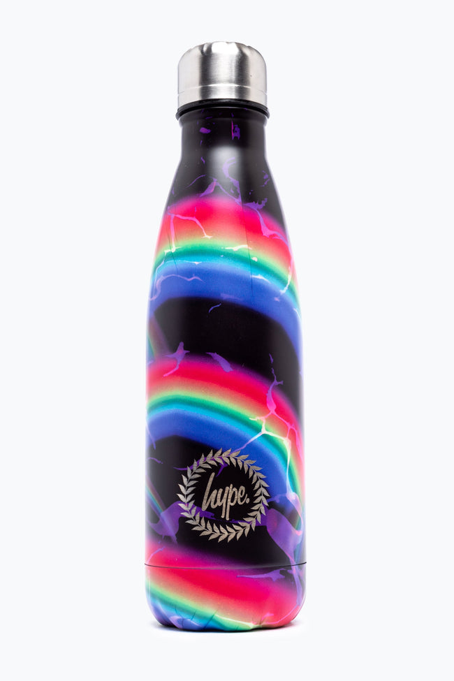 HYPE UNISEX MIDNIGHT RAINBOW CREST WATER BOTTLE