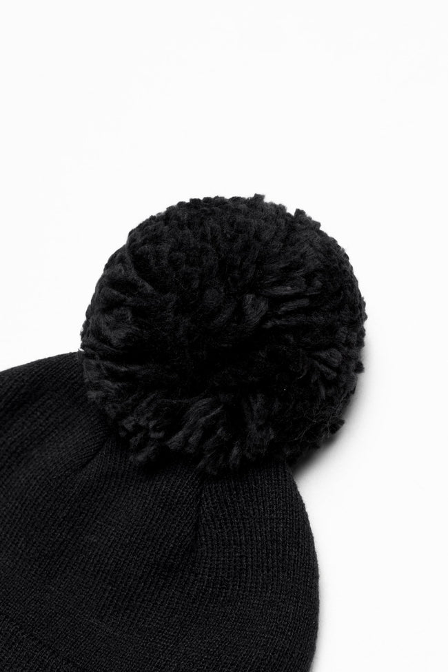 HYPE UNISEX BLACK BOBBLE SCRIPT HAT