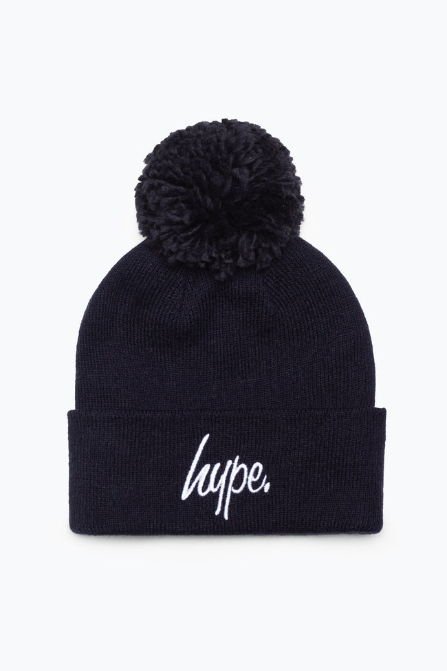 HYPE UNISEX NAVY BOBBLE SCRIPT HAT