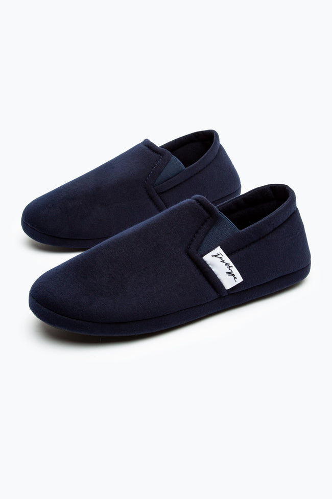 HYPE NAVY MEN'S SLIP ON SLIPPERS