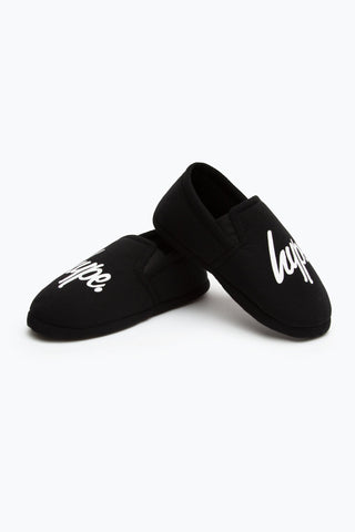 HYPE BLACK KIDS SLIP ON SLIPPERS