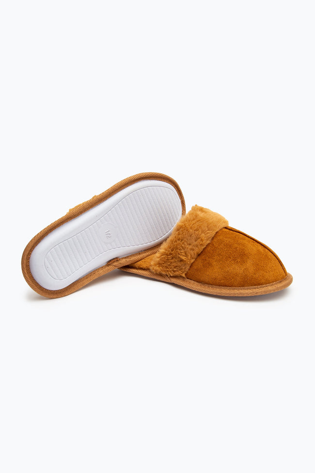 HYPE TAN SLIP ON KIDS SLIPPERS