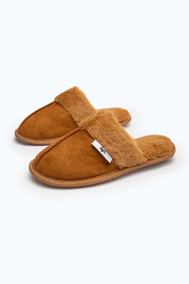 HYPE TAN SLIP ON KIDS SLIPPERS