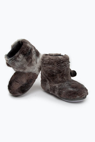 HYPE BLACK KIDS SLIPPERS BOOT