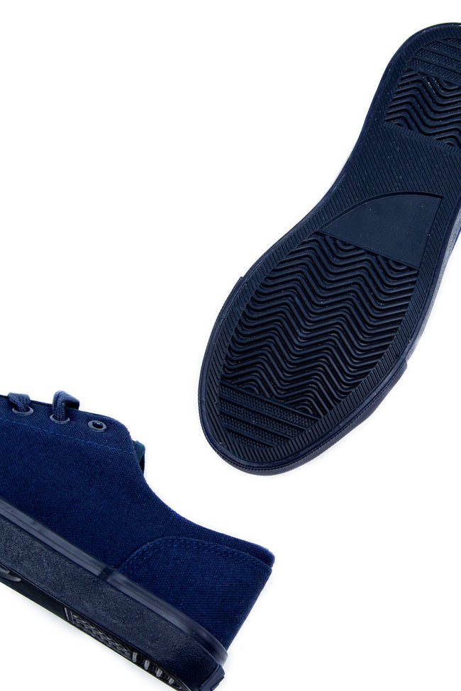 HYPE NAVY PUMP KIDS TRAINERS