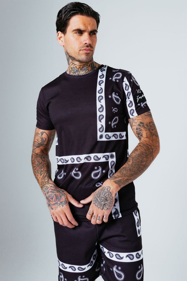 HYPE BLACK PAISLEY MEN'S T-SHIRT