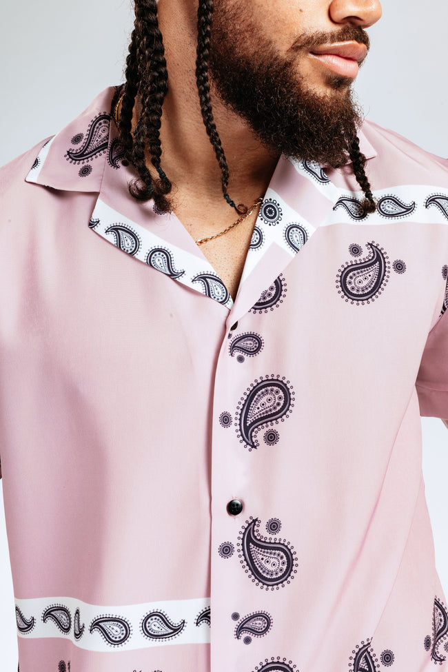 HYPE PINK PAISLEY MEN'S SHIRT