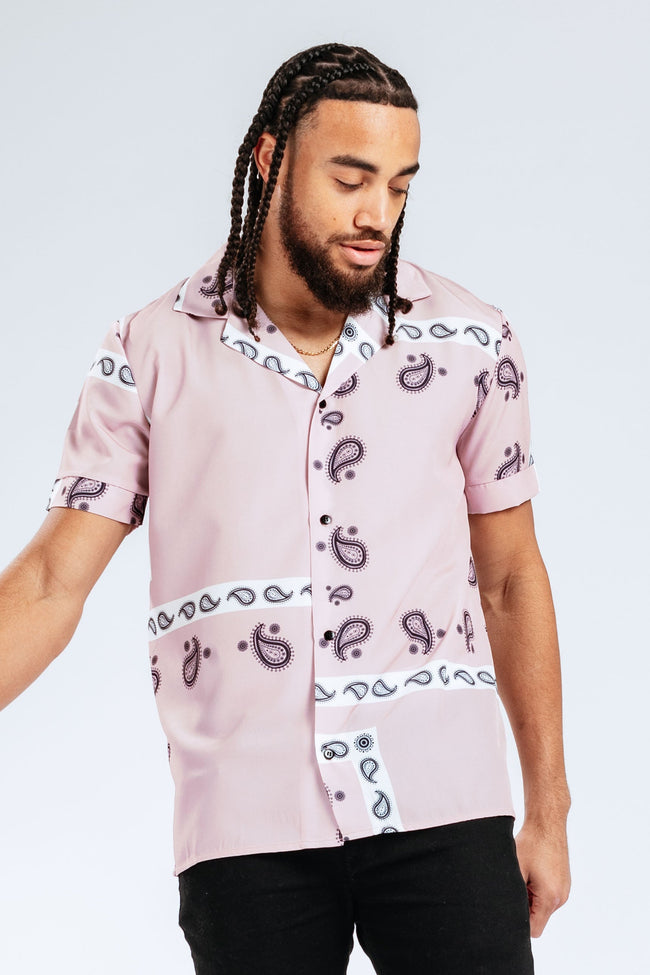 HYPE PINK PAISLEY MEN'S SHIRT