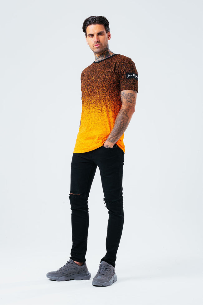 ORANGE SPECKLE FADE MENS TEE