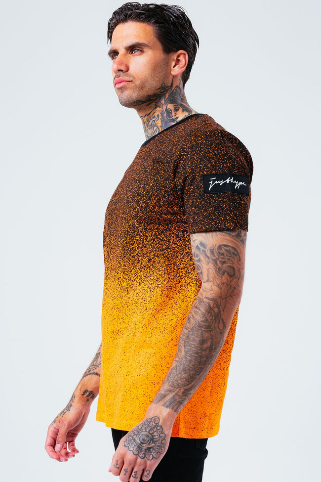 ORANGE SPECKLE FADE MENS TEE