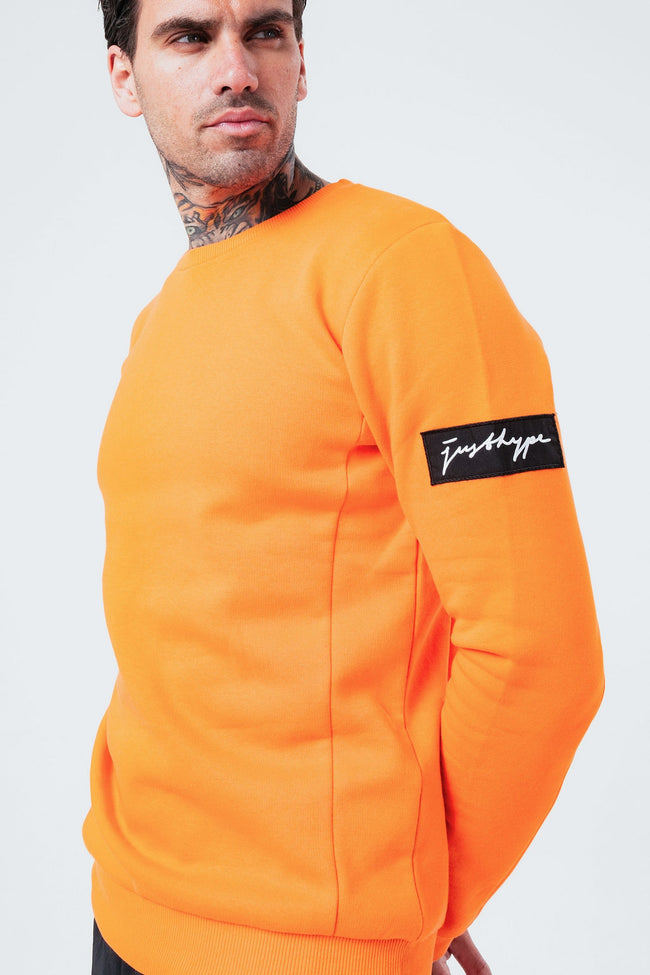 HYPE ORANGE MEN'S OVERSIZED CREW NECK