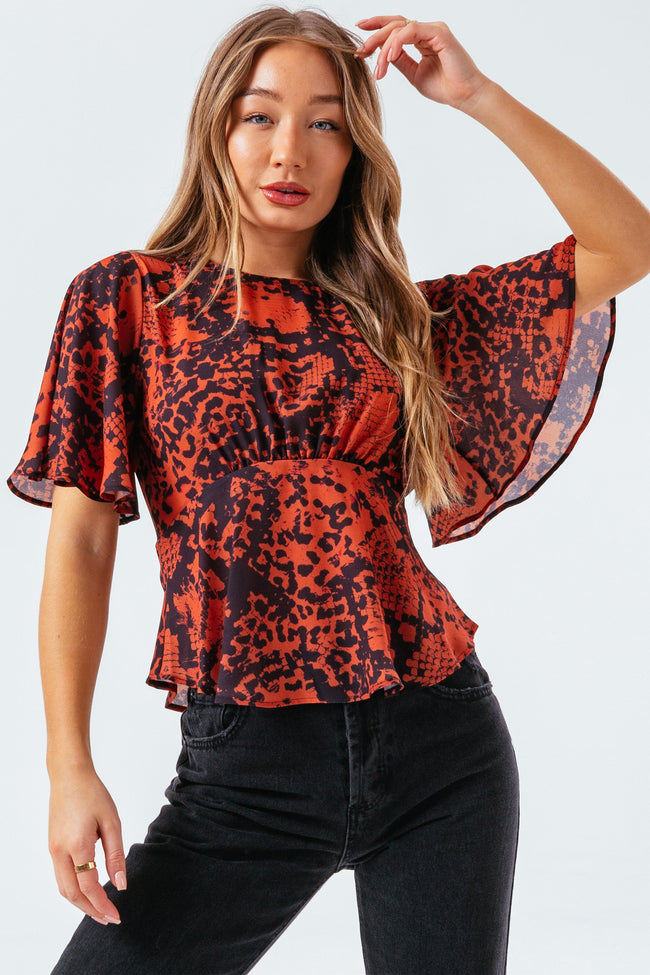 HYPE BRONZE SNAKE WOMEN'S BLOUSE