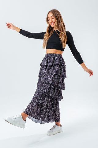 HYPE SCRATCH FLOWER WOMEN'S SKIRT