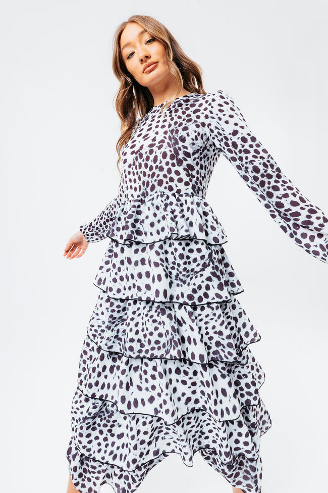 HYPE DALMATIAN WOMEN'S MIDI DRESS