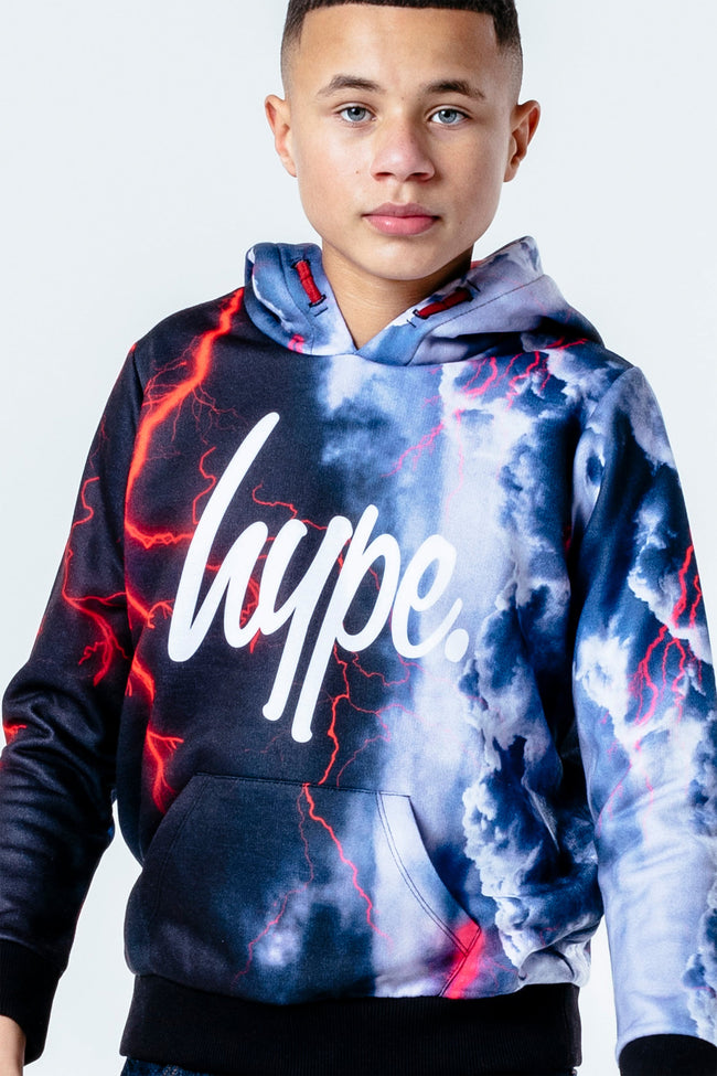 Hype Red Stormy Sky Kids Pullover Hoodie