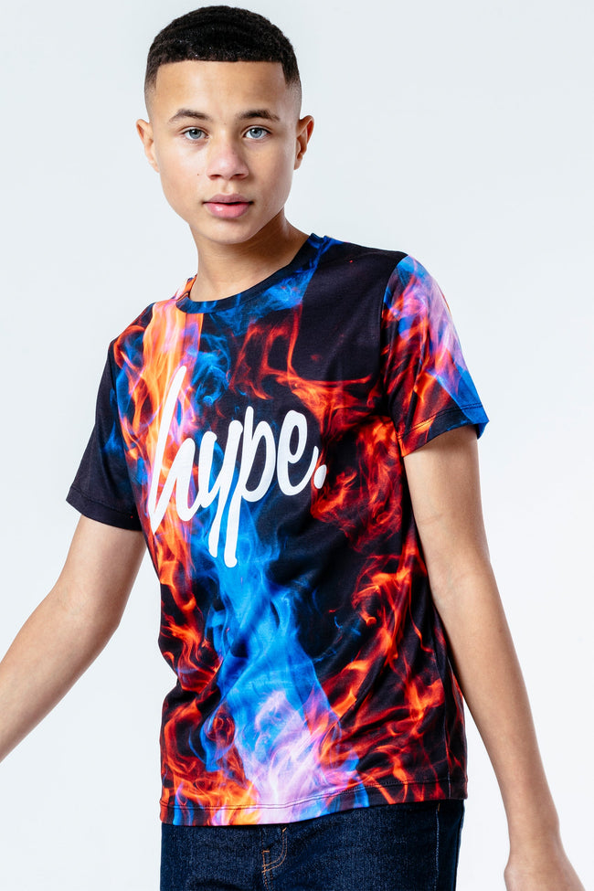 HYPE CYAN FIRE BOYS T-SHIRT