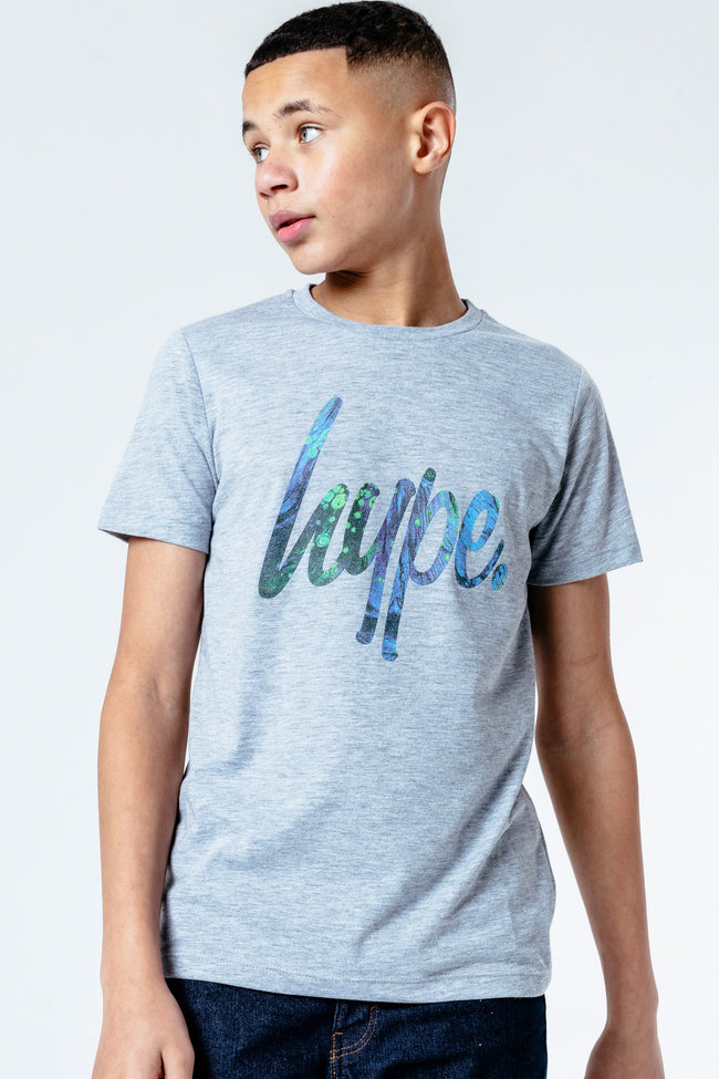 GREY NEON MARBLE KIDS TEE