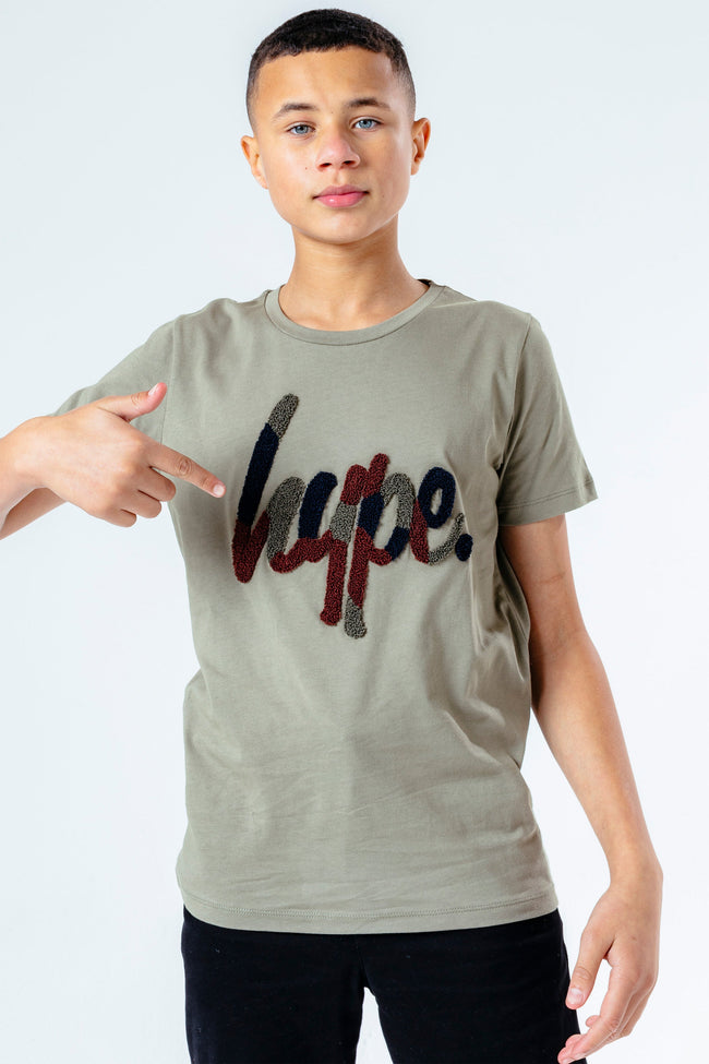 HYPE CAMO FLOCK SCRIPT KIDS T-SHIRT