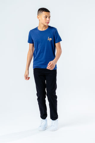 Hype Navy & Gold Kids T-Shirt