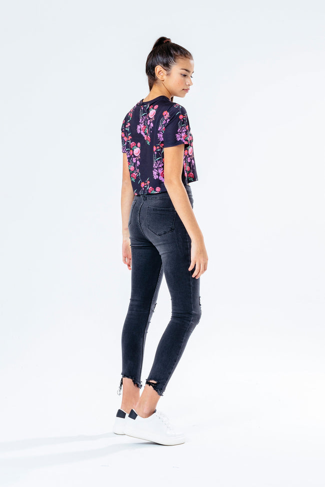 Hype Ditsy Floral Kids Crop T-Shirt