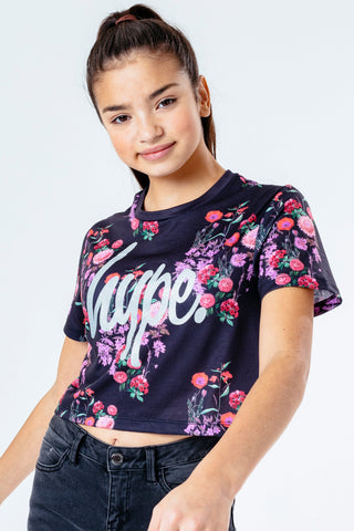 Hype Ditsy Floral Kids Crop T-Shirt