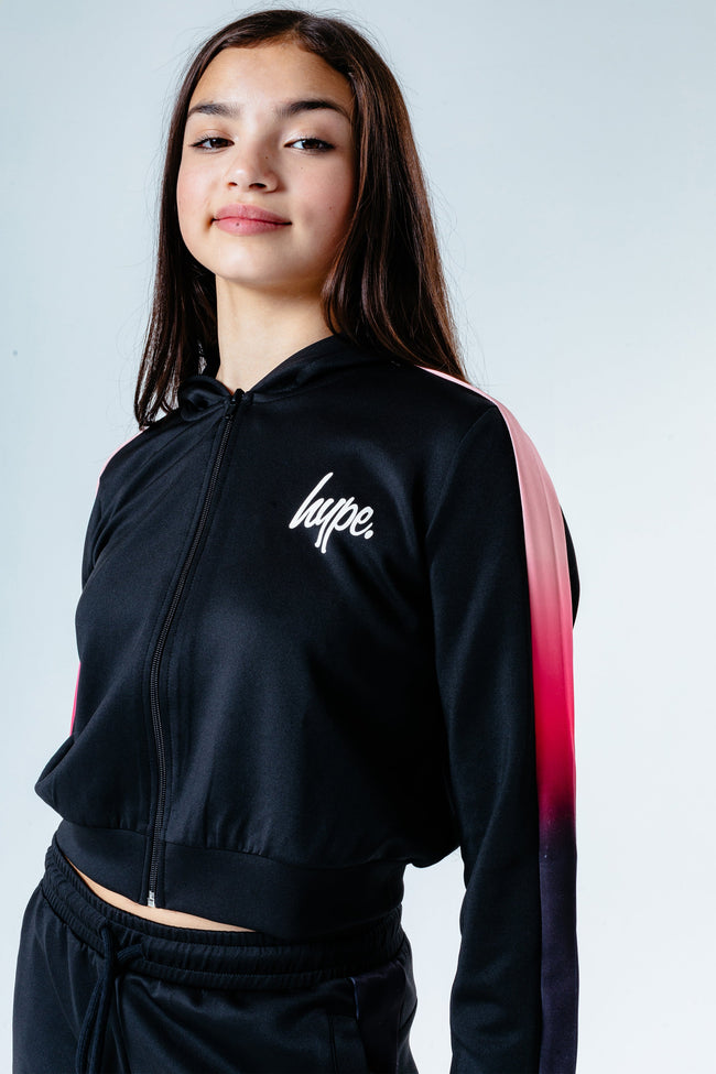 Hype Pink Fade Kids Track Hoodie