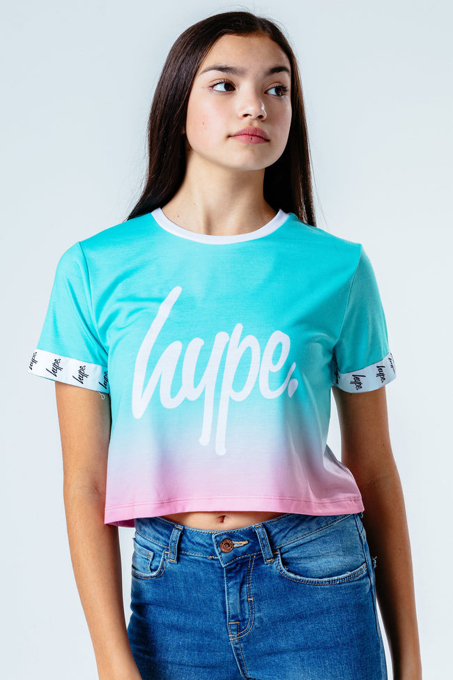 HYPE DRUMSTICK FADE KIDS CROP T-SHIRT