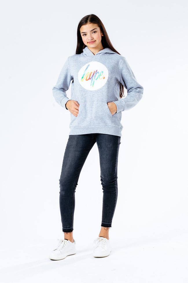 Hype Rainbow Sequin Kids Pullover Hoodie