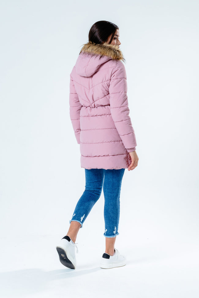 Hype Pink Fitted Parka Kids Jacket