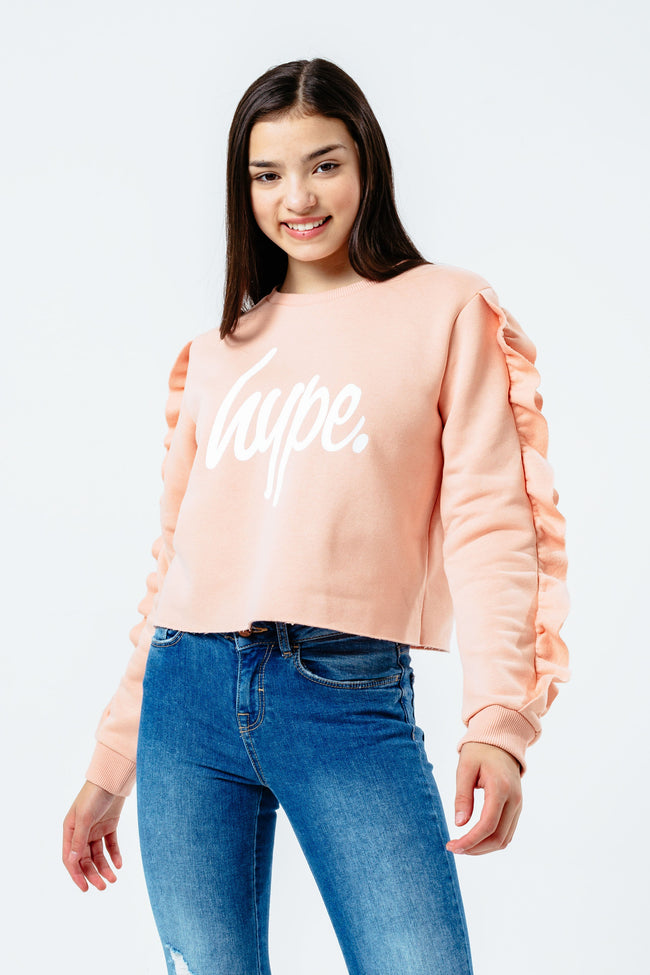 HYPE RUFFLE KIDS CROP CREW NECK