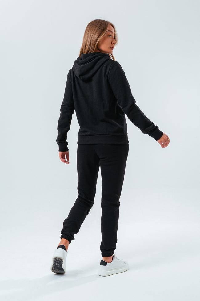 Hype Black Drawstring Women'S Zip Hoodie