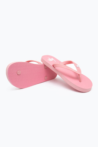 HYPE UNISEX PINK SCRIPT FLIP FLOPS