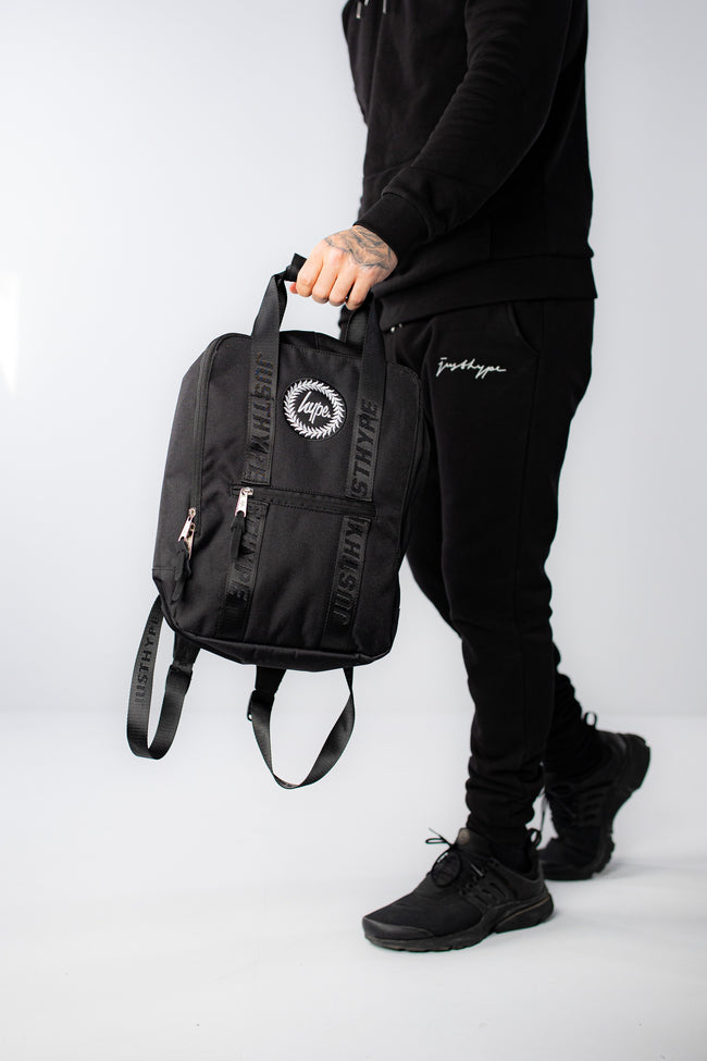 Hype Black Boxy Backpack