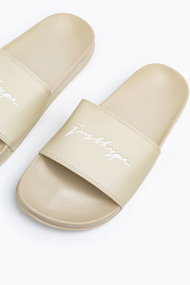 Hype Ecru Signature Adult Sliders