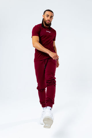 HYPE BURGUNDY SCRIBBLE MEN'S T-SHIRT