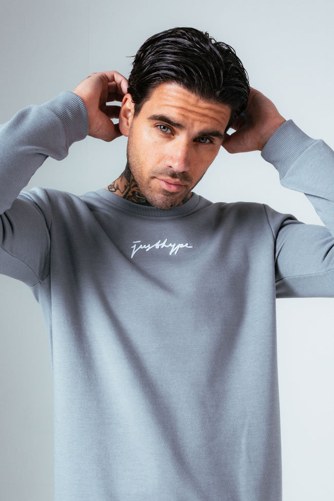 HYPE SLATE SCRIBBLE MEN'S CREW NECK