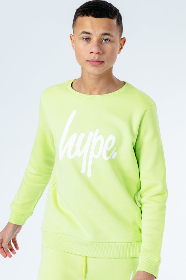 HYPE NEON SCRIPT BOYS CREW NECK