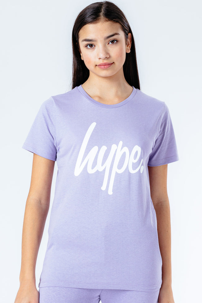 HYPE VIOLET SCRIPT KIDS T-SHIRT