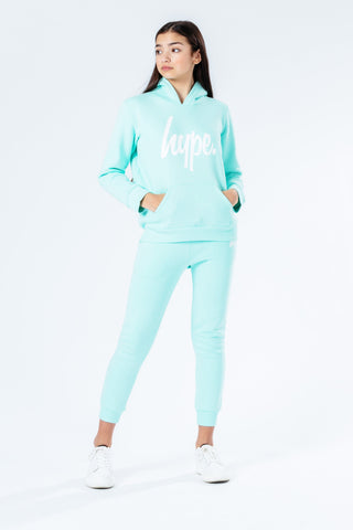 Hype Mint Script Kids Pullover Hoodie