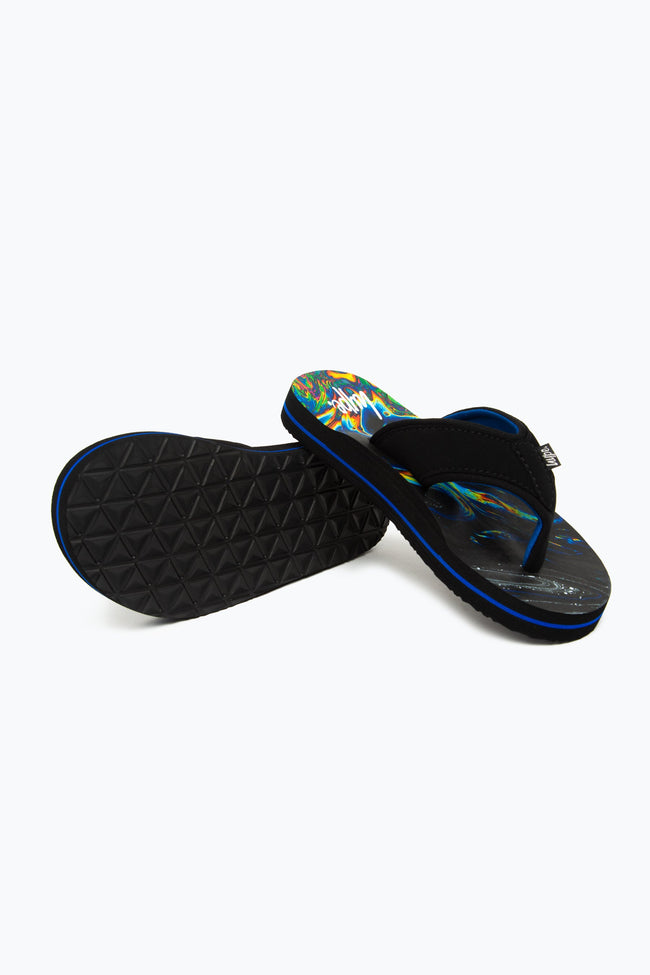 Hype Rainbow Marble Kids Foam Flip Flops