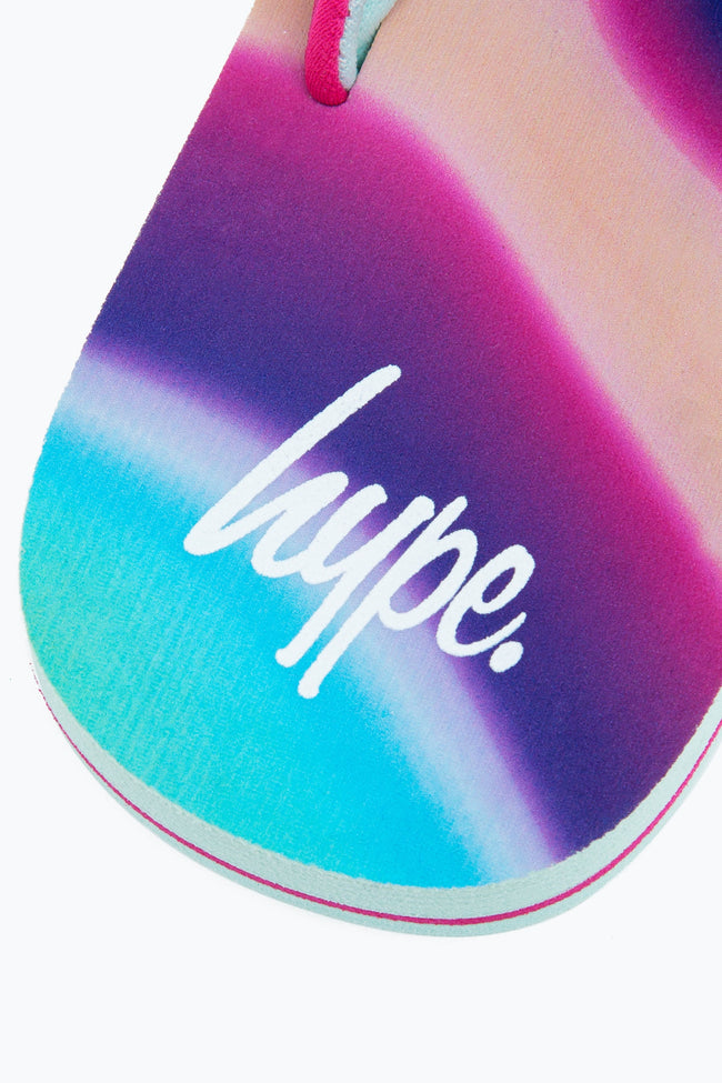 Hype Rainbow Wave Kids Foam Flip Flops