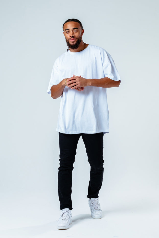 Hype White Oversized Men'S T-Shirt