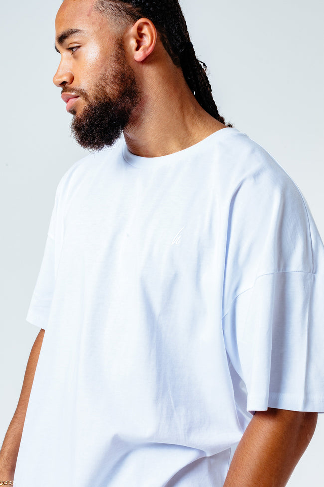 Hype White Oversized Men'S T-Shirt