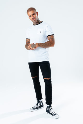 Hype White Ringer Men'S T-Shirt